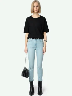 Clearance Zadig & Voltaire Tina Cropped Skinny Jeans Lightwash